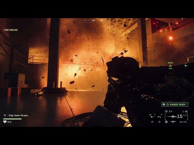 Video thumbnail for Battlefield 6 - Mission 9 Always Forward: Go To The Control Room: Destroy Wall | Find Kincaid Combat