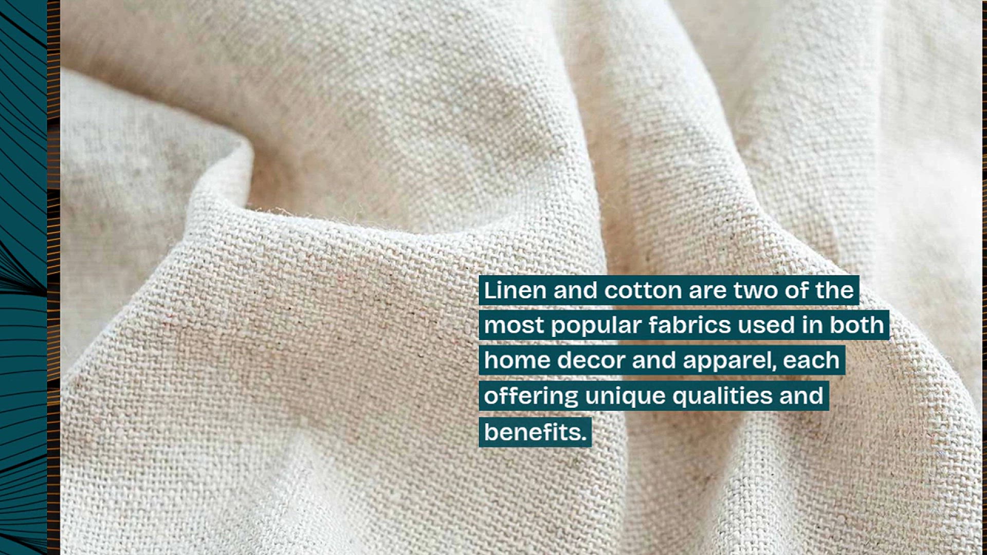 'Video thumbnail for Linen vs. Cotton: Comparing Two Popular Fabrics for Home and Apparel'