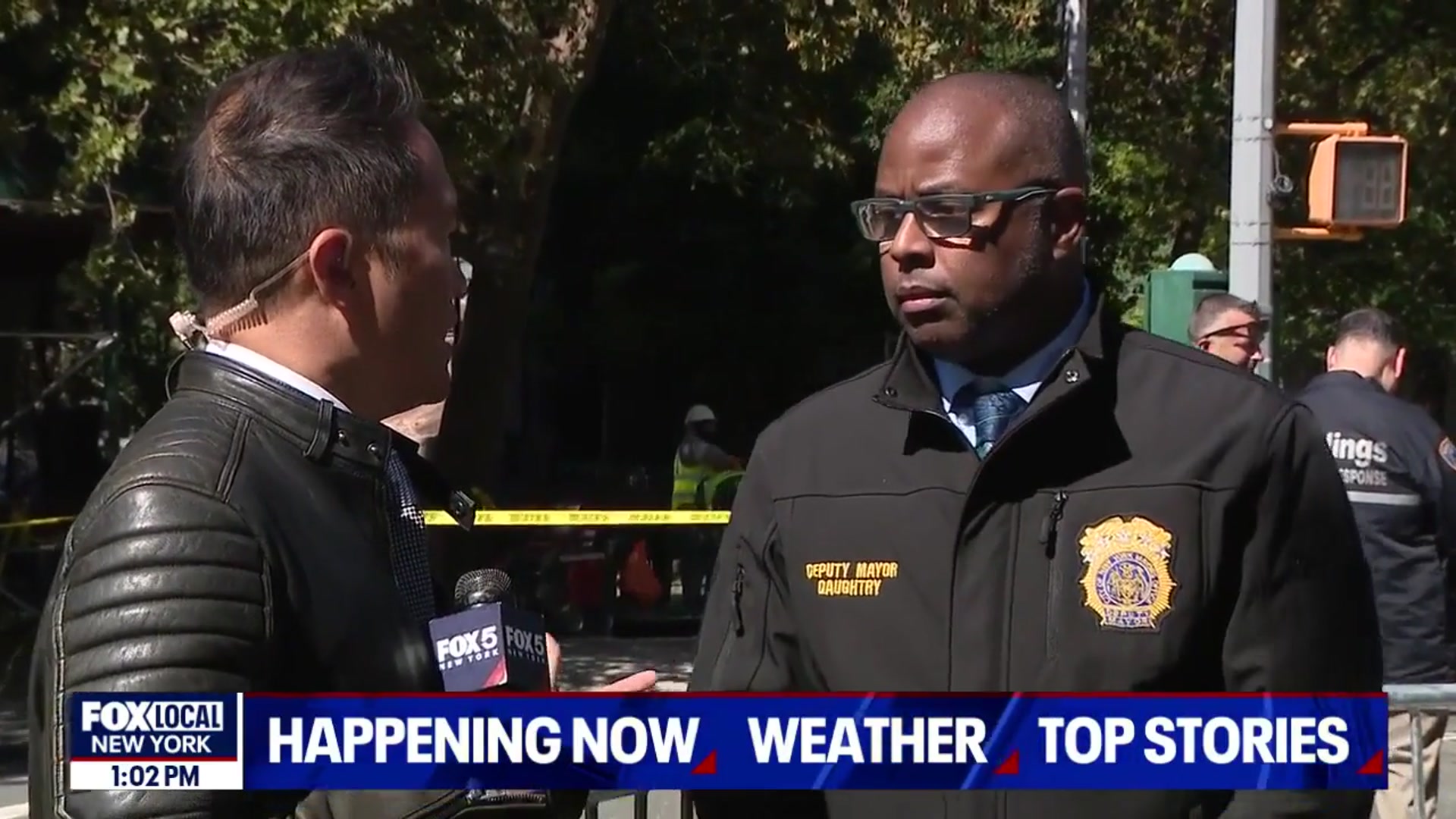 'Video thumbnail for NYC Deputy Mayor for Public Safety Kaz Daughtry on partial building collapse in Bronx'