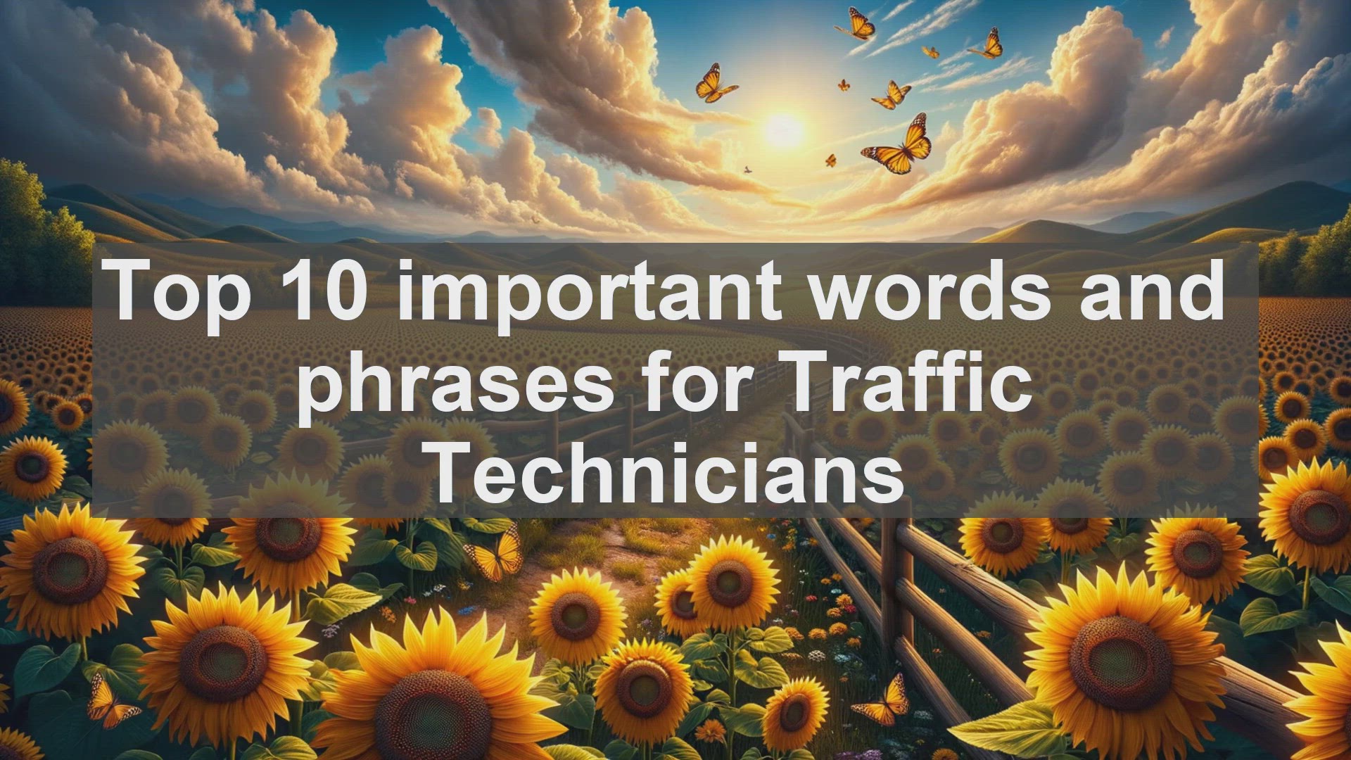 'Video thumbnail for Top 10 important words and phrases for Traffic Technicians'
