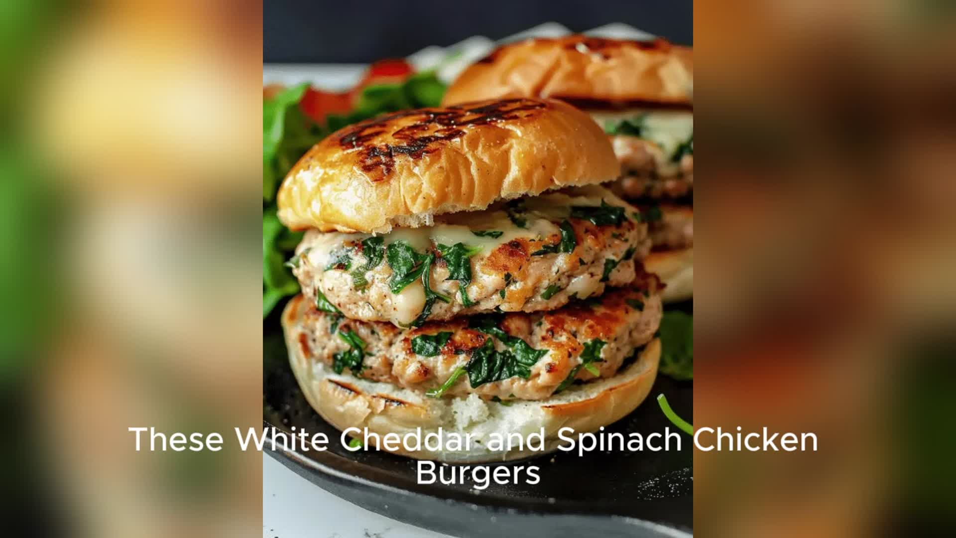 Video thumbnail for White Cheddar and Spinach Chicken Burgers
