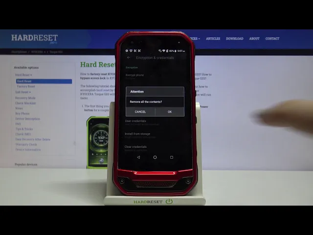 Video thumbnail for How to Clear Credentials in KYOCERA Torque G03 – Remove Credentials Content