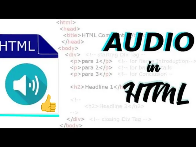 Video thumbnail for How to Add Audio in HTML using Notepad text Editor