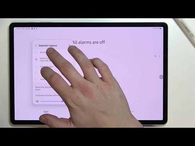 Video thumbnail for How to Change Alarm Clock Sound on SAMSUNG Galaxy Tab S8+