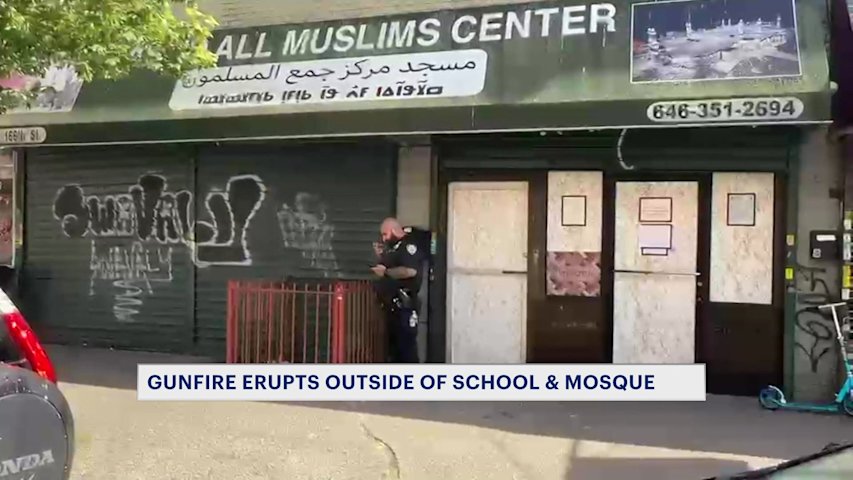 Video thumbnail for Police investigate shooting in Highbridge after gunfire erupts near school and mosque