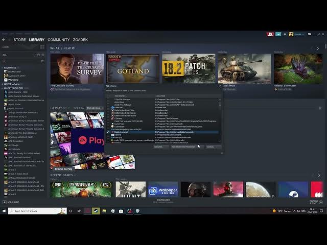 Video thumbnail for Steam 2022 - How To Add Non Steam Games