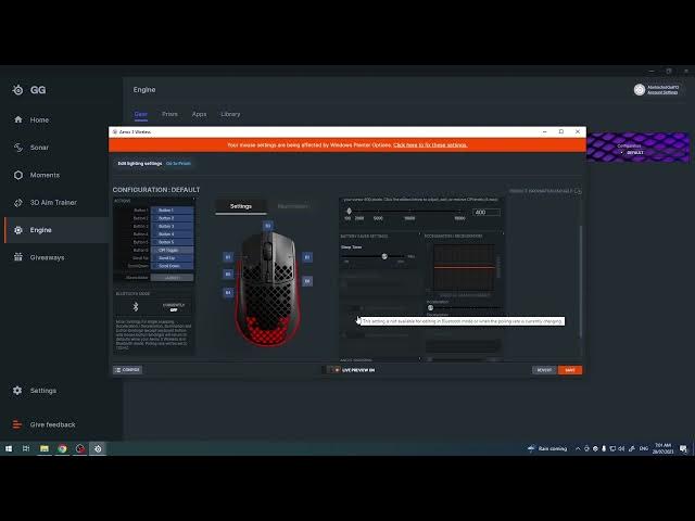 Video thumbnail for How To Manage Battery Saving Settings on Steelseries Aerox 3?