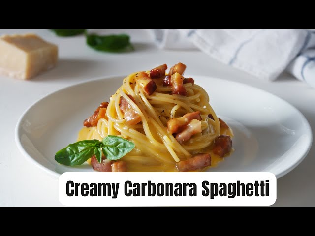 'Video thumbnail for Creamy, Authentic Carbonara Spaghetti: A Must Try Italian Classic'
