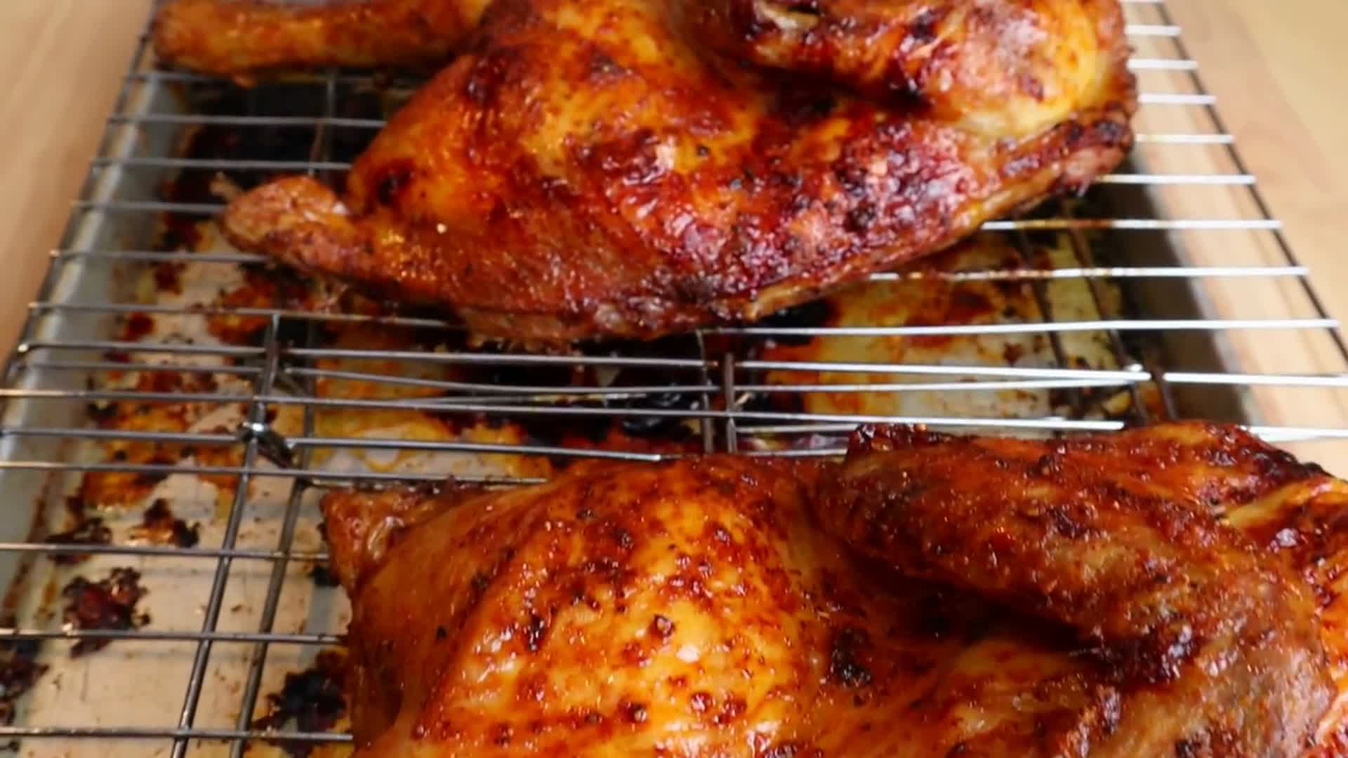 Video thumbnail for Spicy BBQ Chicken Recipe - Roasted Chicken Recipe