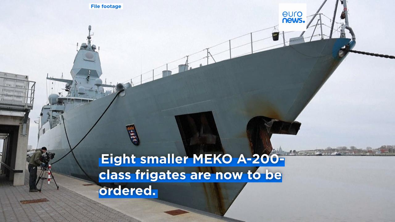 Video thumbnail for Rheinmetall sinks as Germany axes mega-warship project after spending €2.3bn