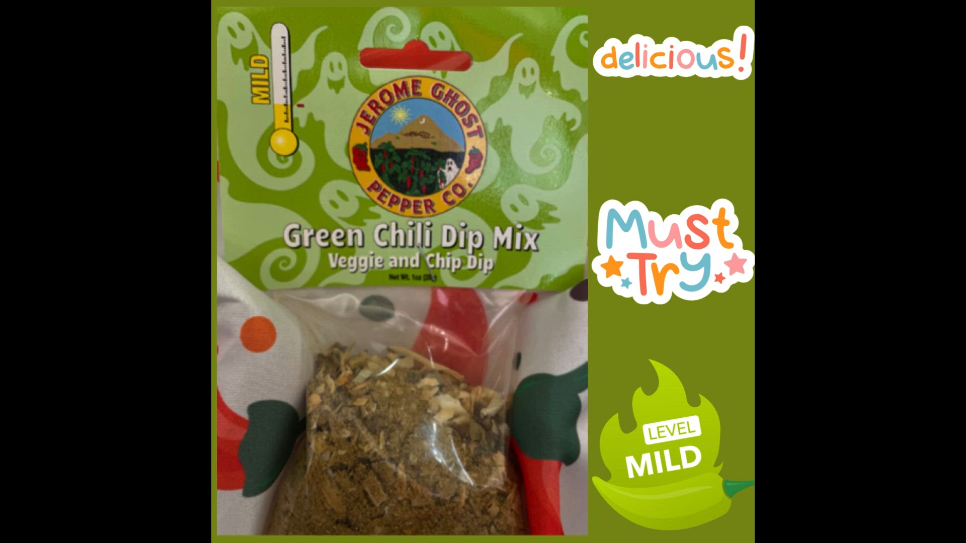 Video thumbnail for 💁‍♀️Green Chili Dip Mix – Mild👌🏻