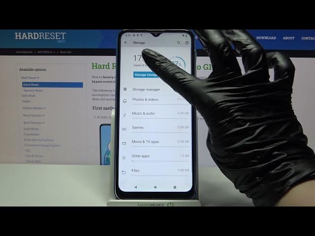 Video thumbnail for How to Clean Storage on MOTOROLA Moto G10 – Speed Up Device