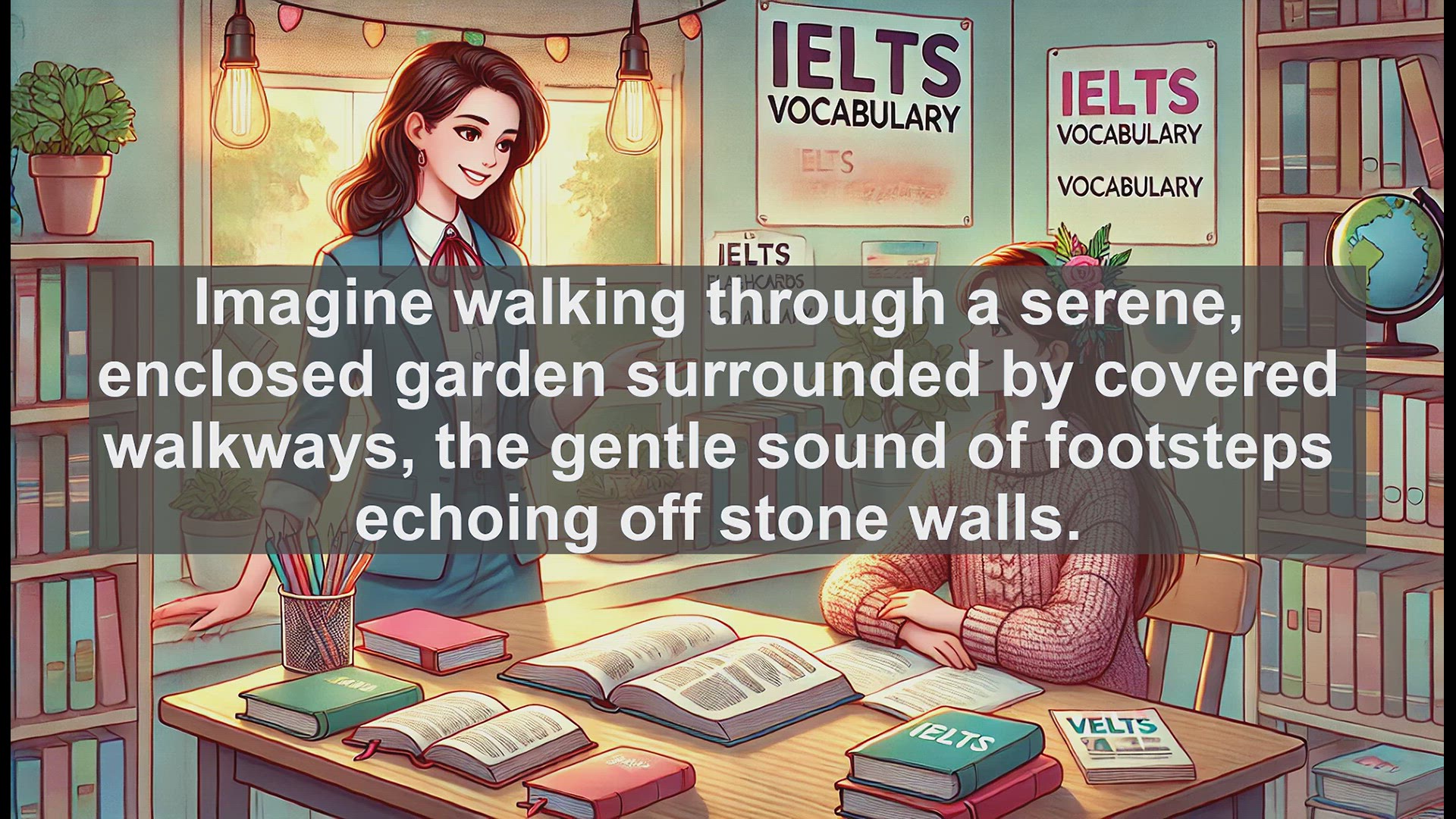 'Video thumbnail for 2000 Must Know IELTS 9.0 Vocabulary - Cloister: Mastering a Versatile Word for IELTS Success'