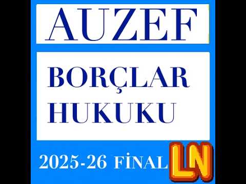 Video thumbnail for Borçlar Hukuku 2025-2026 Final Soruları