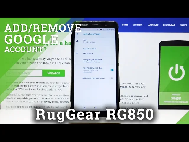 Video thumbnail for How to Add & Remove Google Account in RugGear RG850 – Create & Erase Google User