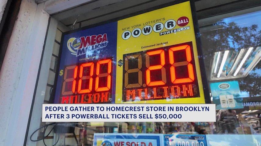 Video thumbnail for Brooklyn store rides lucky streak as customers chase $20M Powerball jackpot