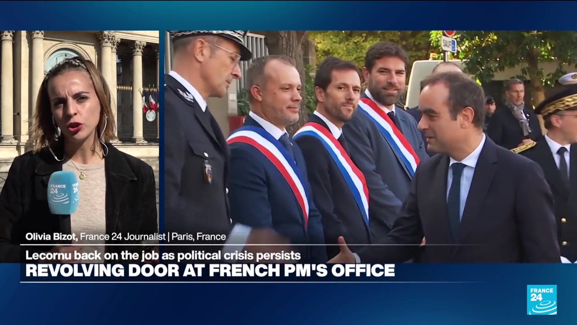 'Video thumbnail for Returning PM Lecornu says wants govt free from party jockeying'