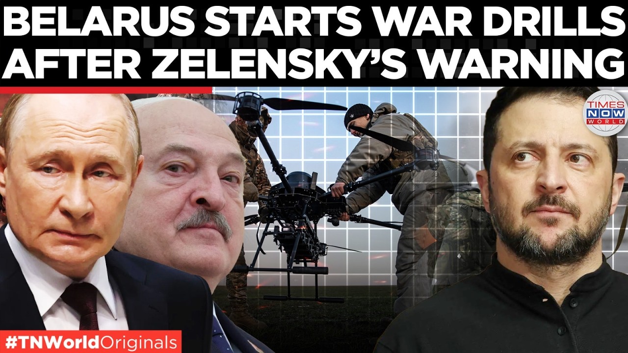 Video thumbnail for BELARUS MILITARY DRILL: Lukashenko Calls Up Reservists For After Zelensky's Warning| Times Now World