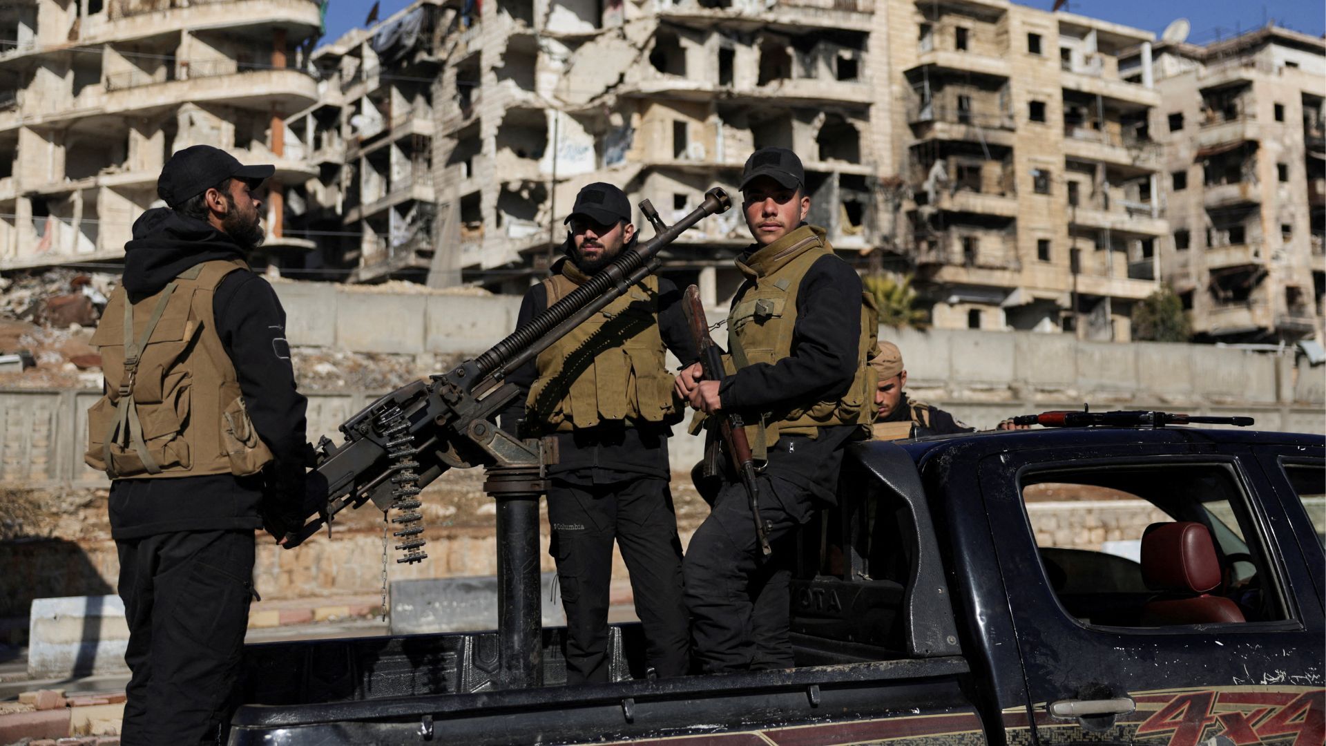 Video thumbnail for Relative calm in Syria’s Aleppo after days of fighting as Kurdish fighters disarm