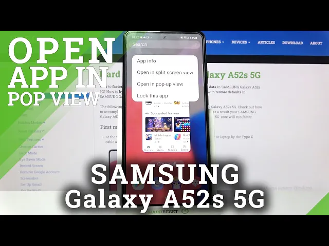 Video thumbnail for How to Open Apps in Pop Up View in SAMSUNG Galaxy A52s 5G – Floating Windows
