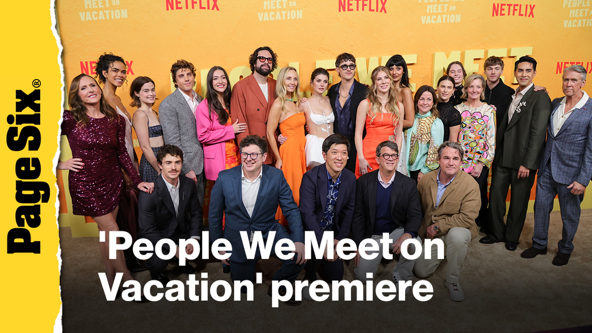 Video thumbnail for Tom Blyth, Emily Bader and more attend the 'People We Meet On Vacation' premiere