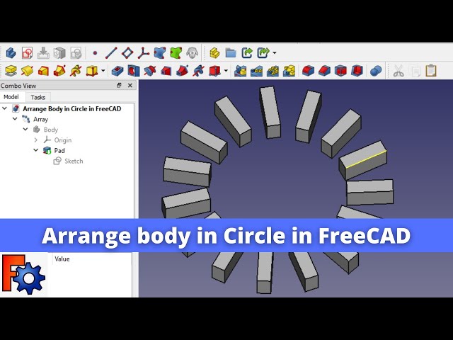 'Video thumbnail for Arrange body in Circle in FreeCAD  | FreeCAD Tutorial | Mechnexus |'