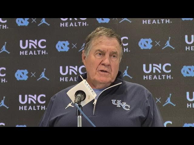 Video thumbnail for #UNC coach Bill Belichick after loss to Duke