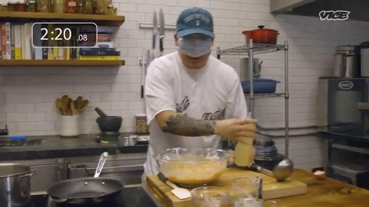 Video thumbnail for 5 Minute Recipes - Blindfolded Kimchi Pancakes