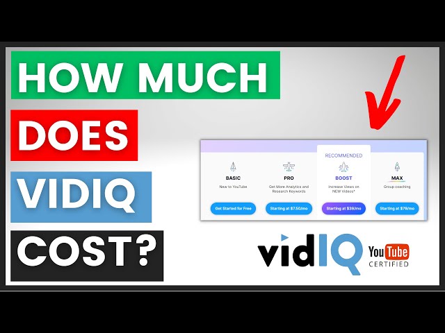 Video thumbnail for VidIQ Pricing - How Much Does VidIQ Cost?