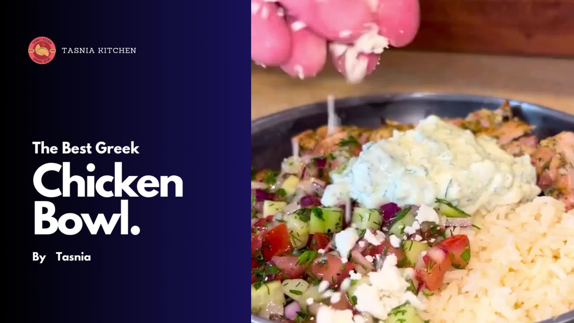 Video thumbnail for Ultimate Greek Chicken Bowl with Creamy Tzatziki