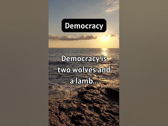 Video thumbnail for Democracy is... #shorts #shortsfeed