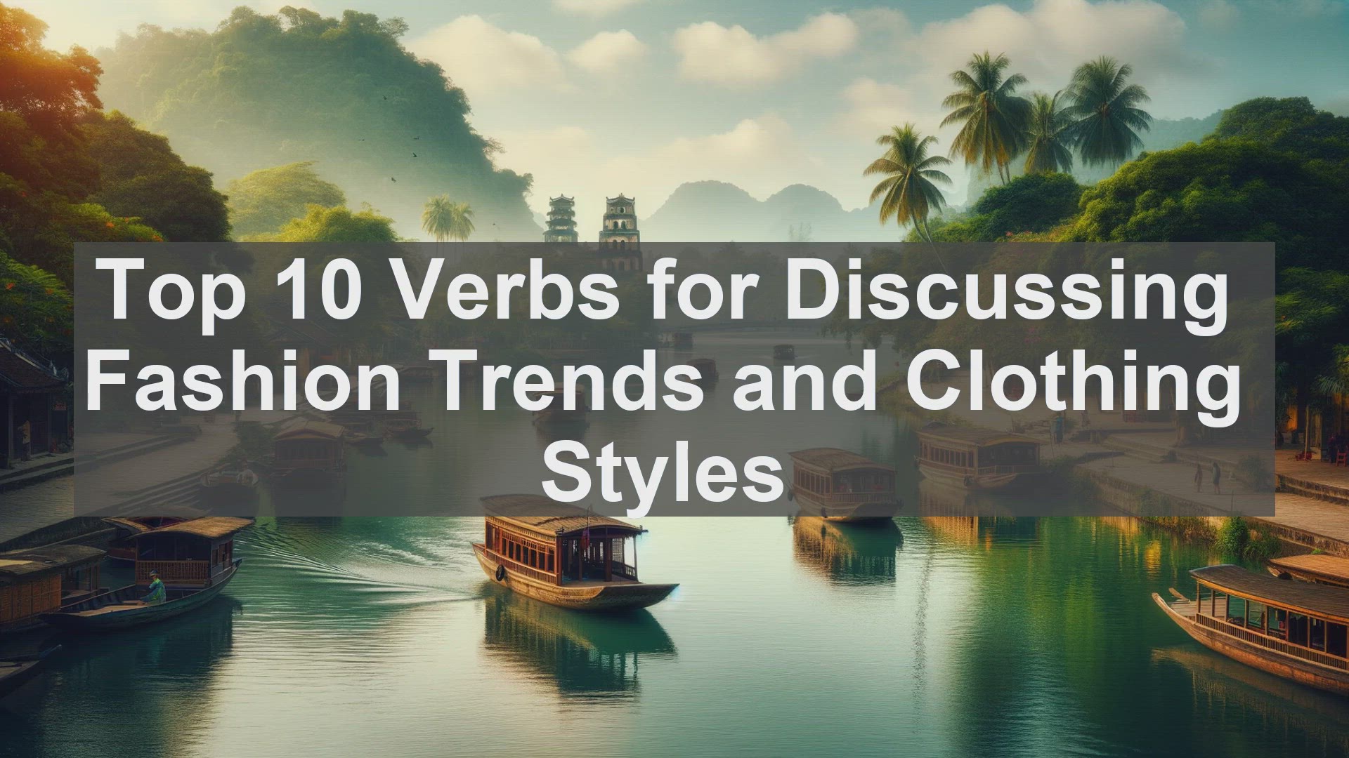 'Video thumbnail for Top 10 Verbs for Discussing Fashion Trends and Clothing Styles'