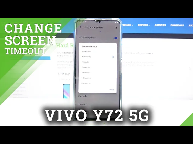 Video thumbnail for How to Change Screen Timeout on VIVO Y72 5G – Screen Lock Timeout