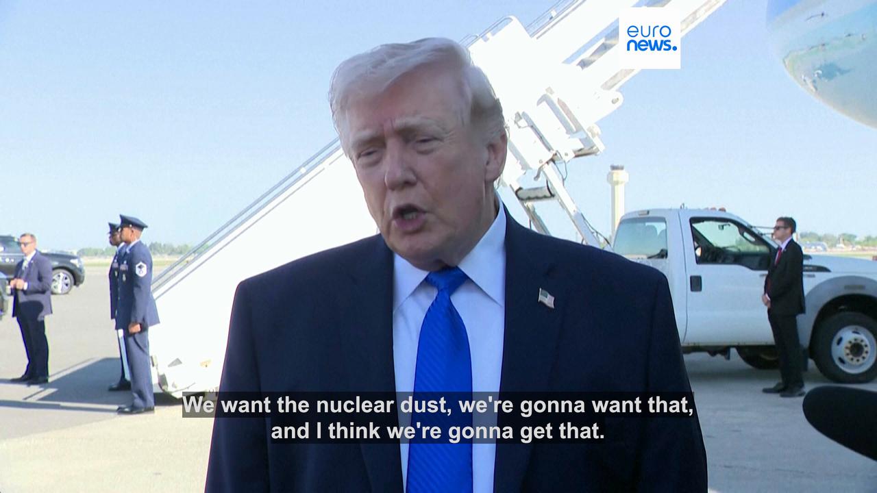 Video thumbnail for Trump says Iran must give up enriched uranium stockpile