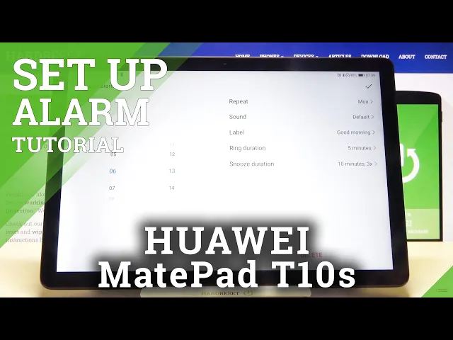 Video thumbnail for How to Set Up Alarm Clock on HUAWEI MatePad T10s – Alarm Clock Settings