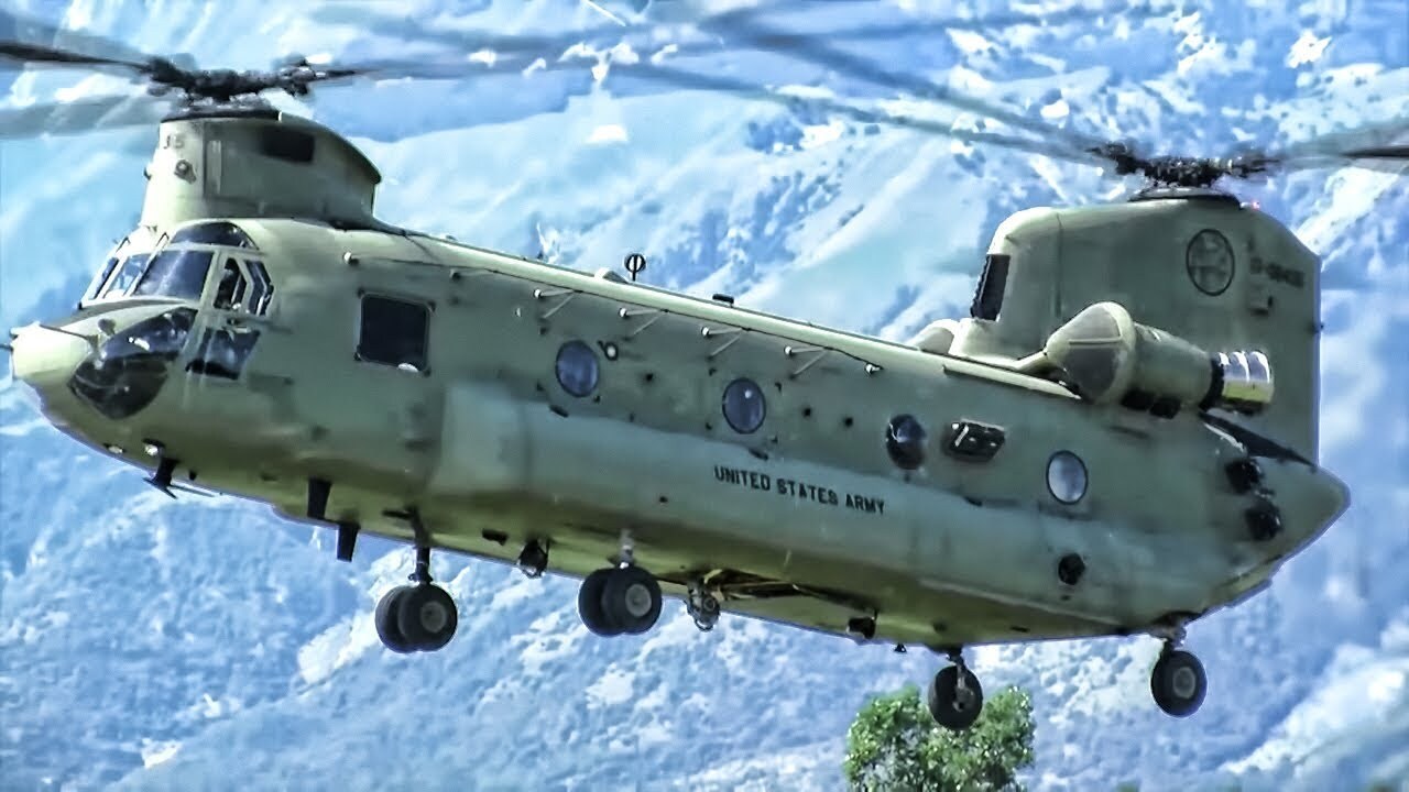 Video thumbnail for CH-47F Chinook In Action • Fastest Military Transport Helicopter In The World