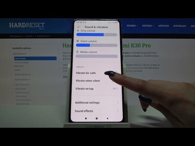 Video thumbnail for How to Change Vibration Settings in XIAOMI Redmi K30 Pro - Open Vibration Settings