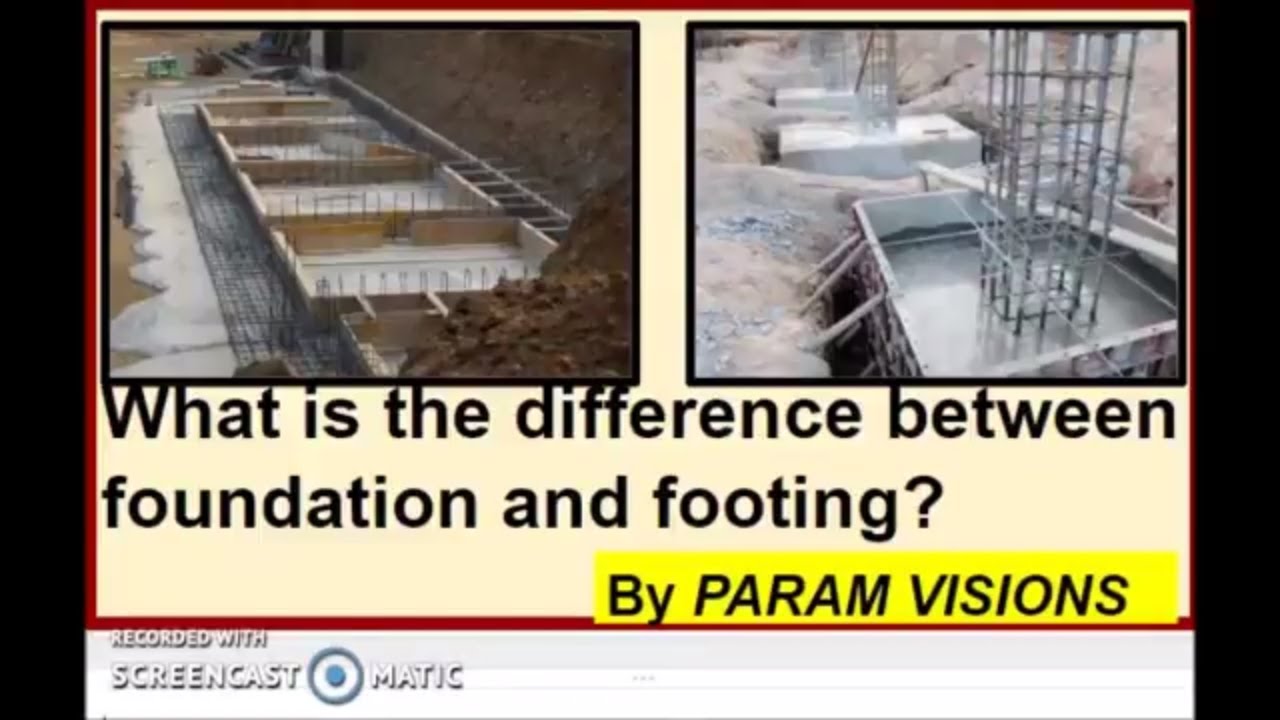 'Video thumbnail for Difference between foundation and footing/What is footing and foundation?'