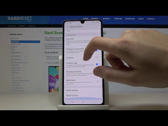 Video thumbnail for How to Set Orientation Lines in SAMSUNG Galaxy A41 – Activate Camera Gridlines
