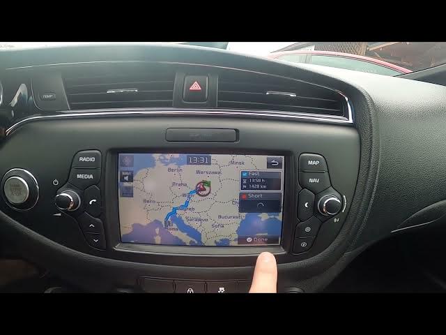 Video thumbnail for How to Set Destination in Map in Kia Ceed II ( 2012 - 2018 ) - Start Route in Navigation