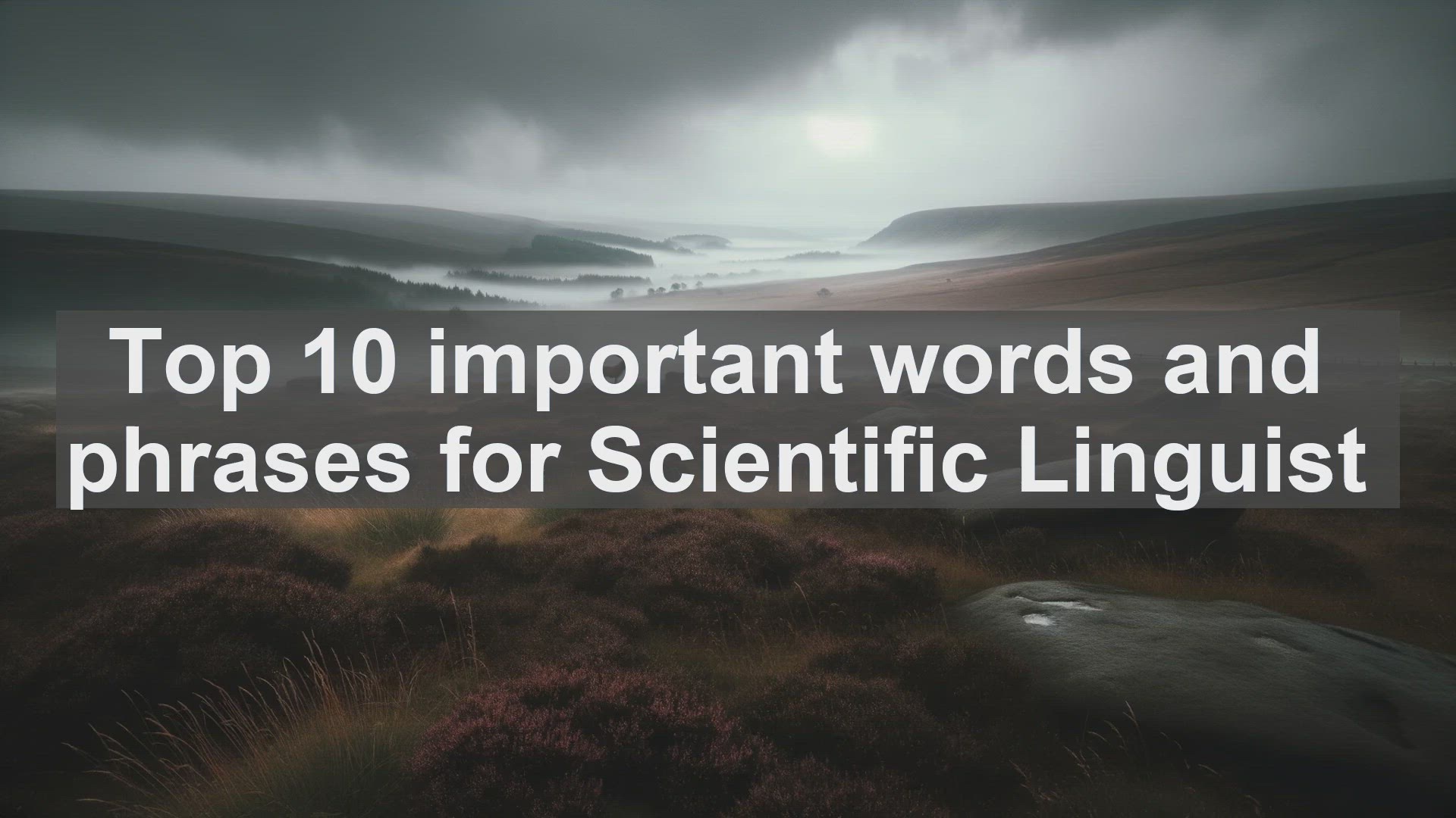 'Video thumbnail for Top 10 important words and phrases for Scientific Linguist'