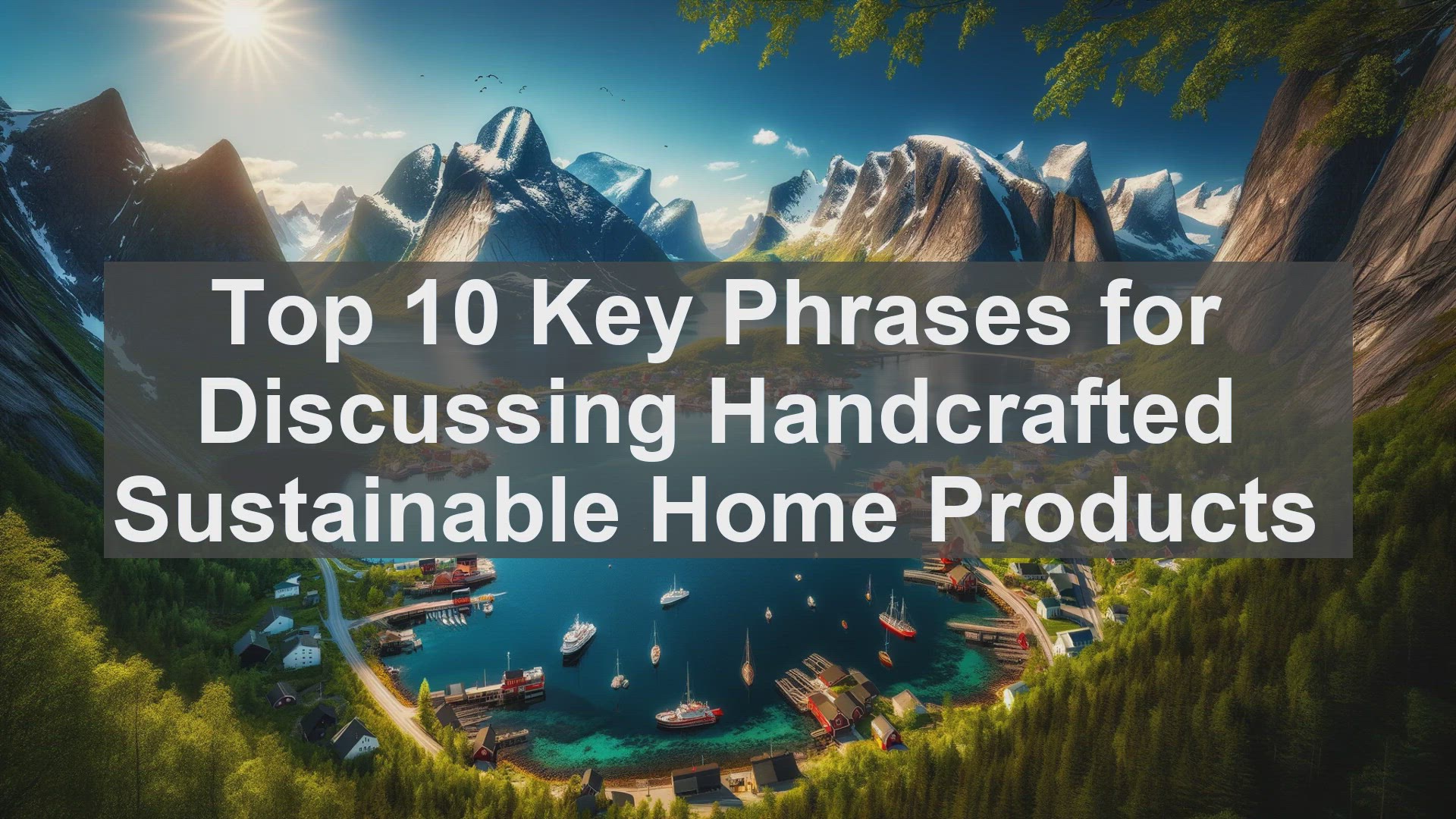 'Video thumbnail for Top 10 Key Phrases for Discussing Handcrafted Sustainable Home Products'
