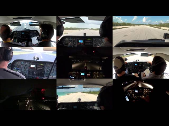 Video thumbnail for Dramatic Landing Cessna 310 behind the scenes (Bahamas, USA and Canada)