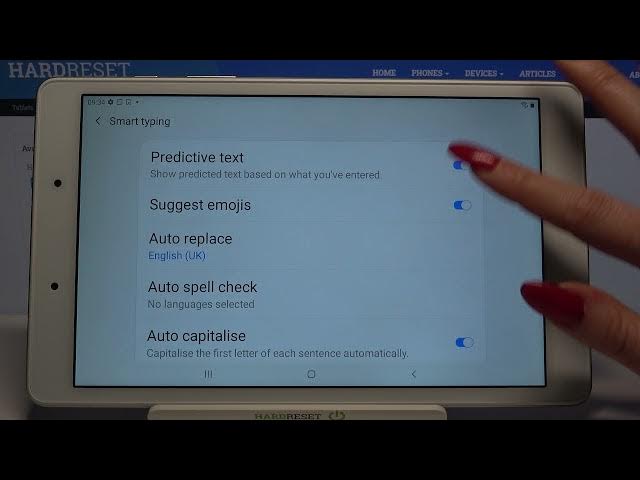 Video thumbnail for How to Enter Text Correction Options on SAMSUNG Galaxy Tab A 8.0 - Open Text Correction Options
