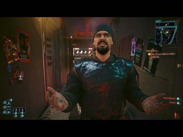 Video thumbnail for Cyberpunk 2077 - Side Gig: Paid In Full: Talk To Gary The Prophet | V Pays Viktor's Debt | PS5 Pro