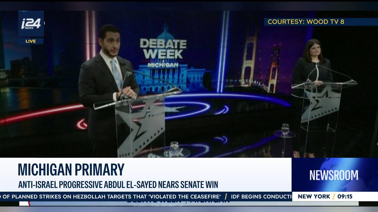 Video thumbnail for Michigan primary: Anti‑Israel progressive Abdul El‑Sayed nears Senate win