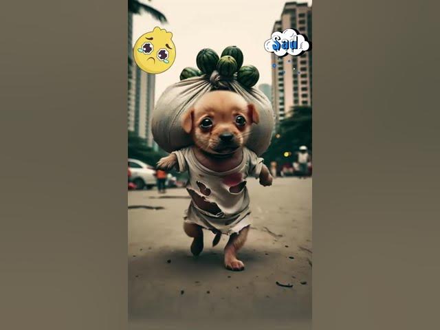 Video thumbnail for The poor puppy was made fun of by his friends because he didn't have a bike