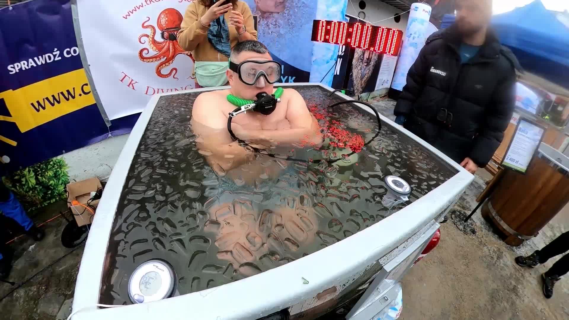 Video thumbnail for Longest duration submerged in ice water
