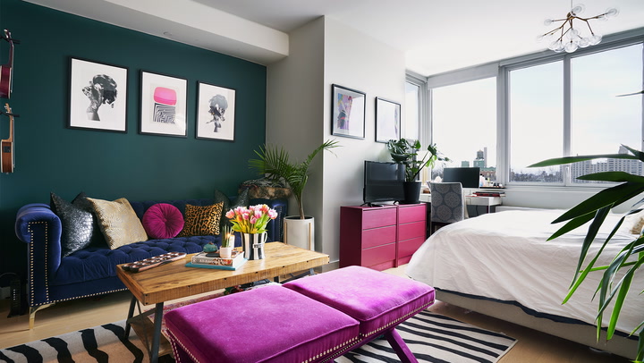 Video thumbnail for Esi's 400 Square Foot Apartment | House Tours