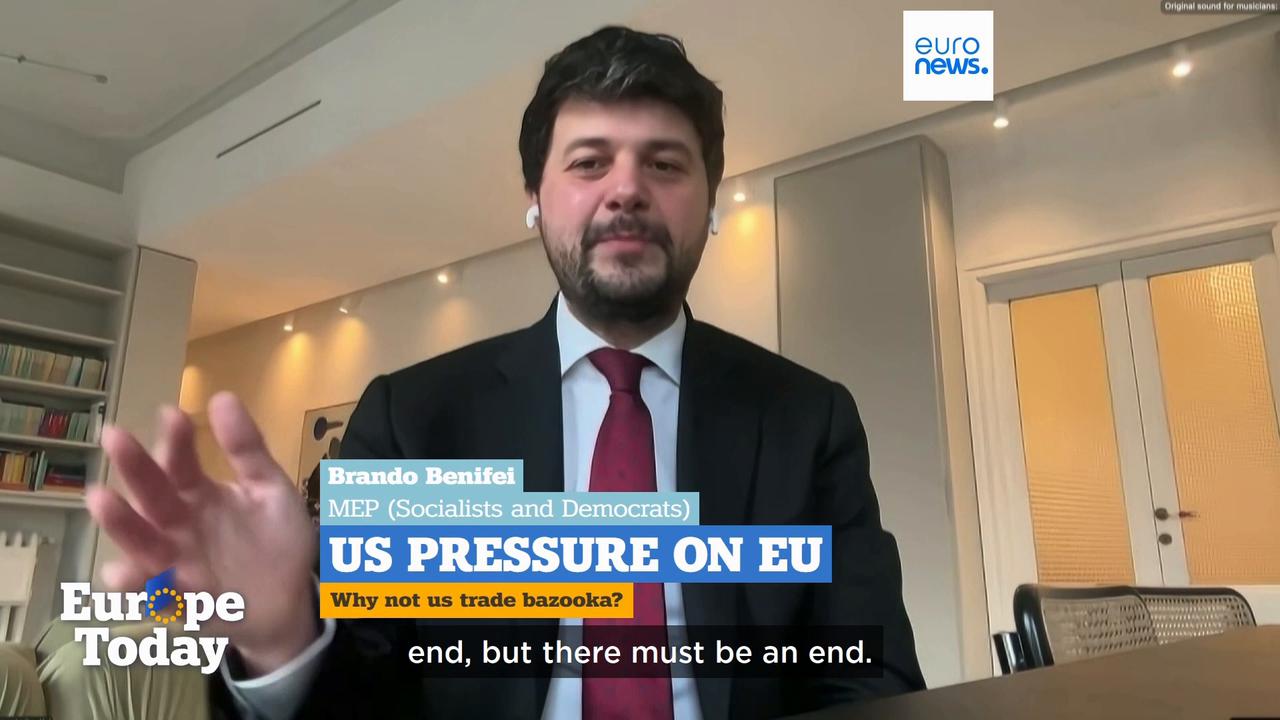 Video thumbnail for Freezing EU–US trade deal 'inevitable', Italian MEP Brando Benifei says